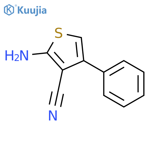 2-amino-4-phenyl-3-thiophenecarbonitrile structure