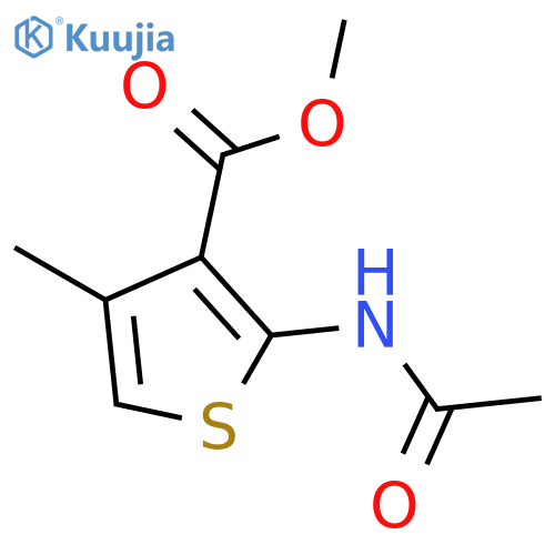 3-Thiophenecarboxylic acid, 2-(acetylamino)-4-methyl-, methyl ester structure