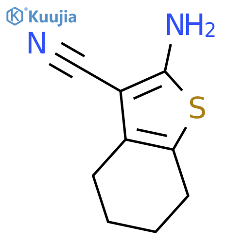 2-amino-4,5,6,7-tetrahydro-1-benzothiophene-3-carbonitrile structure