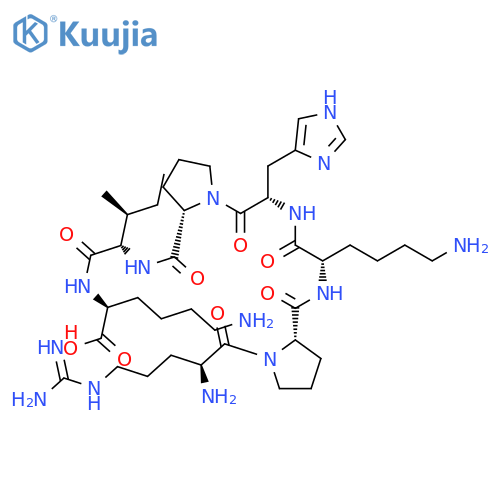 L-Lysine, L-arginyl-L-prolyl-L-lysyl-L-histidyl-L-prolyl-L-isoleucyl- structure