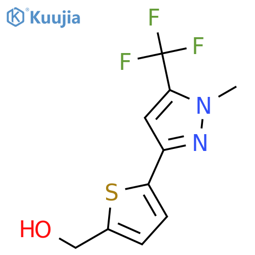 {5-1-Methyl-5-(trifluoromethyl)-1H-pyrazol-3-yl-2-thienyl}methanol structure