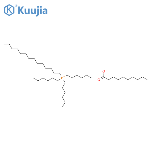 Trihexyl(tetradecyl)phosphonium decanoate structure