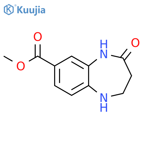methyl 4-oxo-2,3,4,5-tetrahydro-1H-1,5-benzodiazepine-7-carboxylate structure