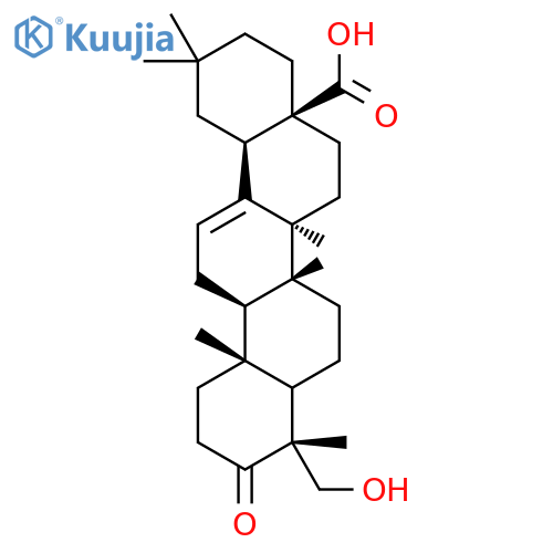 Olean-12-en-28-oicacid, 23-hydroxy-3-oxo-, (4a)- structure