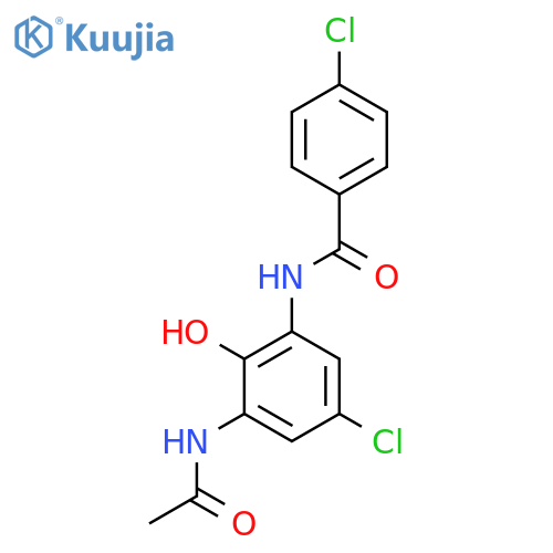BENZAMIDE, N-[3-(ACETYLAMINO)-5-CHLORO-2-HYDROXYPHENYL]-4-CHLORO- structure