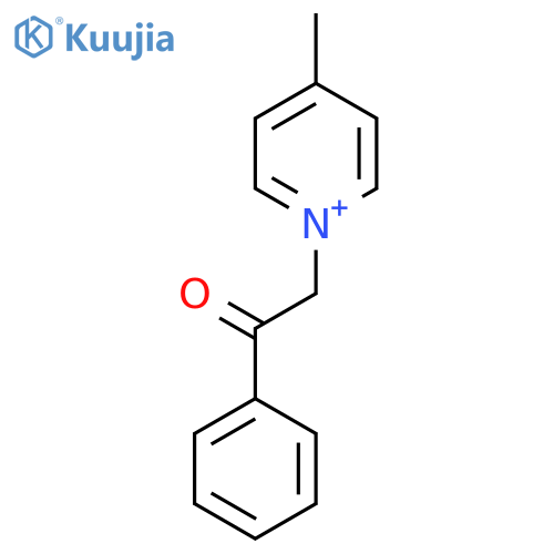 Pyridinium, 4-methyl-1-(2-oxo-2-phenylethyl)- structure