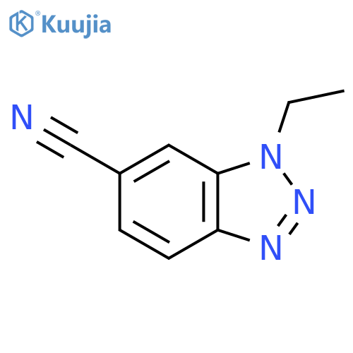 1-ethyl-1H-1,2,3-benzotriazole-6-carbonitrile structure