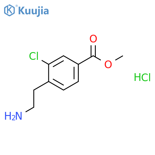 Methyl 4-(2-aminoethyl)-3-chlorobenzoate hydrochloride structure