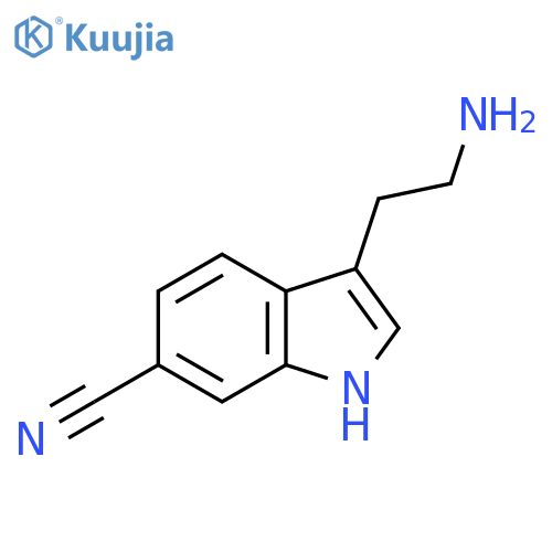 1H-Indole-6-carbonitrile, 3-(2-aminoethyl)- structure