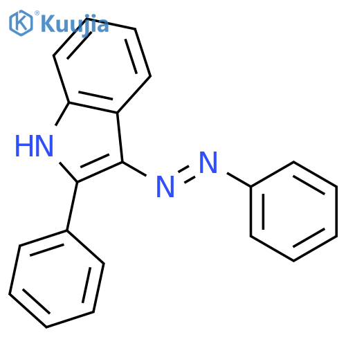 1H-INDOLE, 2-PHENYL-3-(PHENYLAZO)- structure