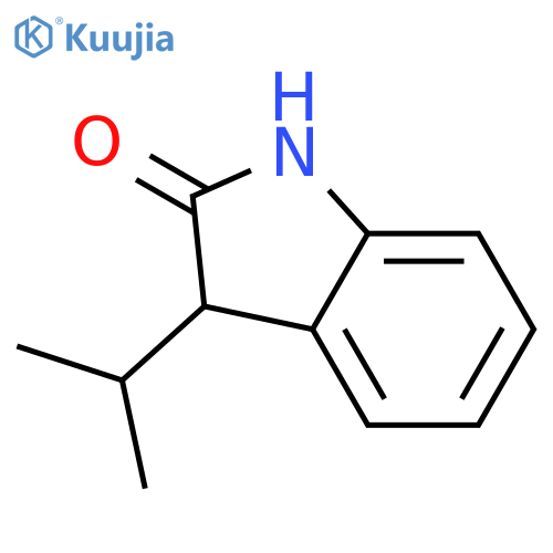 3-(propan-2-yl)-2,3-dihydro-1H-indol-2-one structure