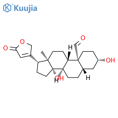 (3beta,5alpha,8xi,9xi)-3,14-dihydroxy-19-oxocard-20(22)-enolide structure