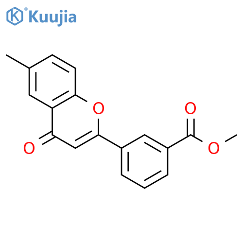 BENZOIC ACID, 3-(6-METHYL-4-OXO-4H-1-BENZOPYRAN-2-YL)-, METHYL ESTER structure
