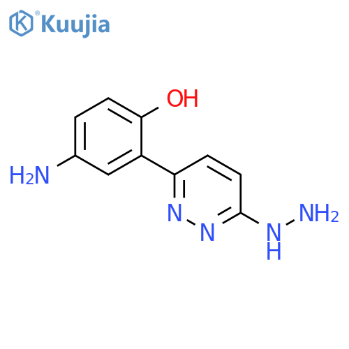 Phenol, 4-amino-2-(6-hydrazinyl-3-pyridazinyl)- structure
