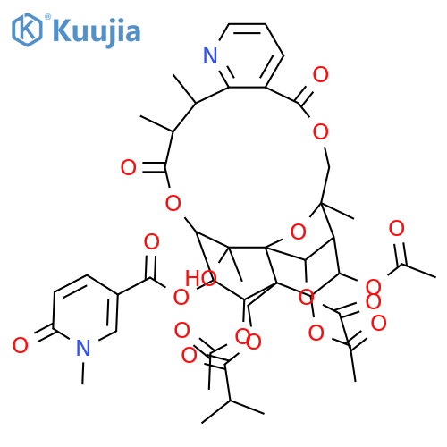 Per(deacyl)emarginatine; 14-O-(2-Methylpropanoyl), 1,6,8,9-tetra-Ac structure