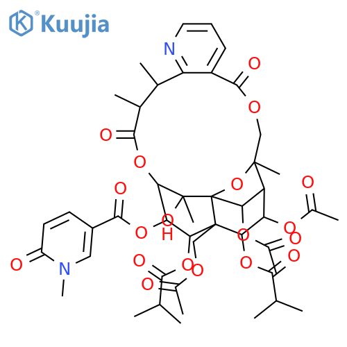 Per(deacyl)emarginatine; 1,9-Bis-O-(2-methylpropanoyl), 6,8,14-tri-Ac structure