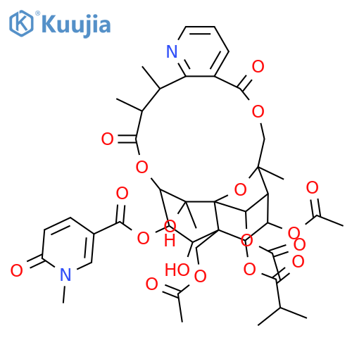 Per(deacyl)emarginatine; 9-O-(2-Methylpropanoyl), 6,8,14-tri-Ac structure
