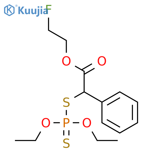 2-fluoroethyl 2-diethoxyphosphinothioylsulfanyl-2-phenylacetate structure