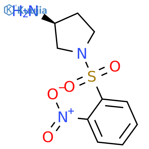 (3S)-1-(2-nitrobenzenesulfonyl)pyrrolidin-3-amine structure
