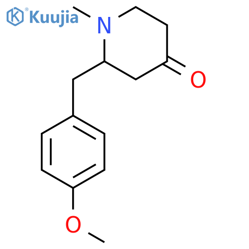 4-Piperidinone, 2-[(4-methoxyphenyl)methyl]-1-methyl- structure