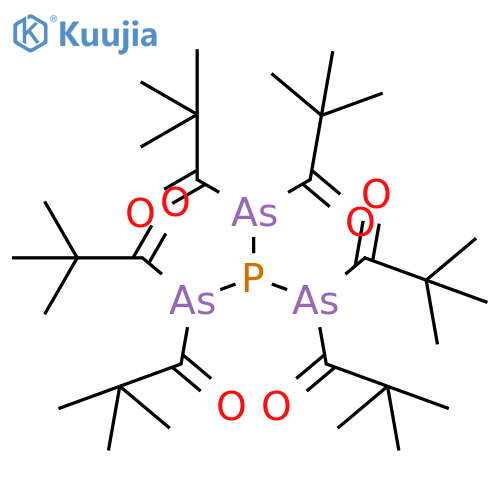 Phosphine, tris[bis(2,2-dimethyl-1-oxopropyl)arsino]- structure