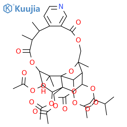 Per(deacyl)hypoglaunine; 23-Deoxy, 8-O-(2-methylpropanoyl), 1,2,6,9,14-penta-Ac structure