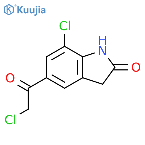 2H-Indol-2-one, 7-chloro-5-(chloroacetyl)-1,3-dihydro- structure