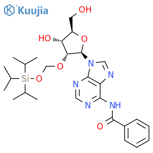 Adenosine, N-benzoyl-2'-O-[[[tris(1-methylethyl)silyl]oxy]methyl]- structure