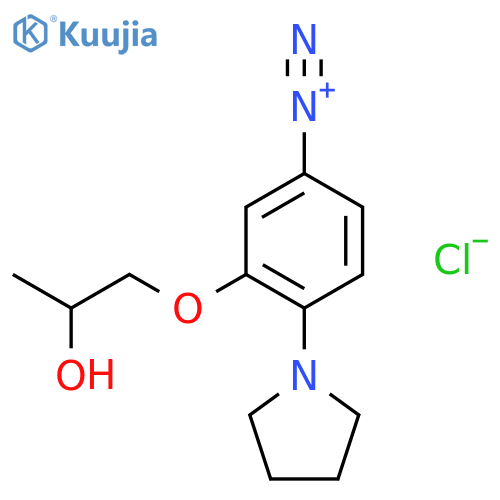 Benzenediazonium, 3-(2-hydroxypropoxy)-4-(1-pyrrolidinyl)-, chloride structure
