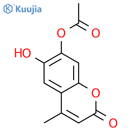 6-Hydroxy-4-methyl-2-oxo-2H-chromen-7-yl acetate structure