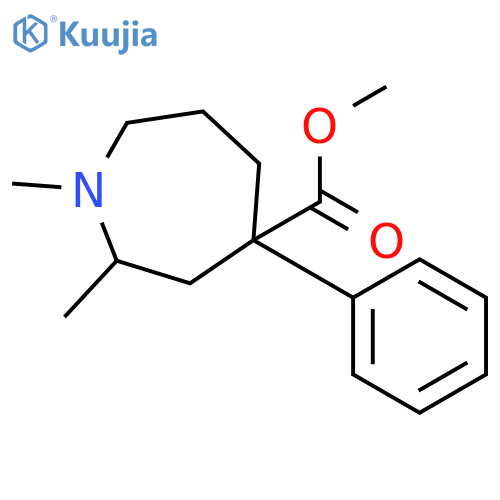 1H-Azepine-4-carboxylicacid, hexahydro-1,2-dimethyl-4-phenyl-, methyl ester structure