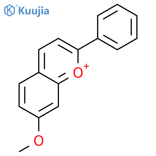 1-BENZOPYRYLIUM, 7-METHOXY-2-PHENYL- structure