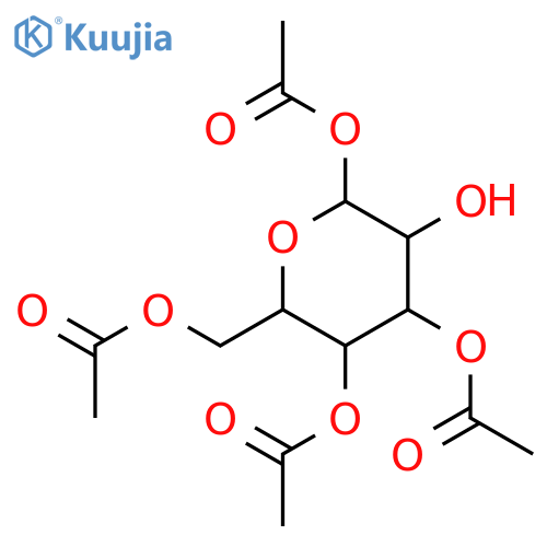 1,3,4,6-Tetra-O-acetyl-alpha-D-glucopyranose structure