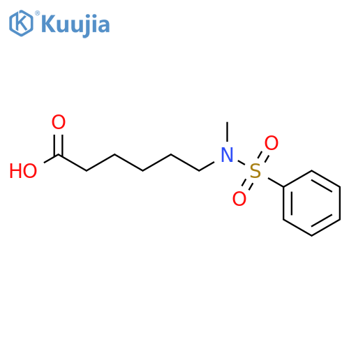 6-[methyl(phenylsulphonyl)amino]hexanoic acid structure