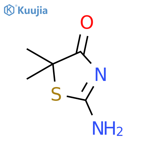2-amino-5,5-dimethyl-4,5-dihydro-1,3-thiazol-4-one structure