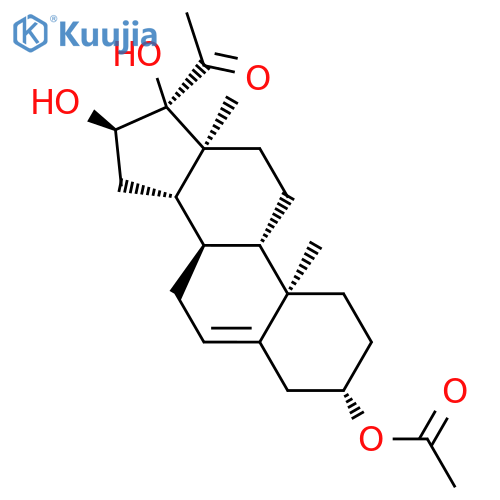Pregn-5-en-20-one, 3-(acetyloxy)-16,17-dihydroxy-, (3b,16a)- structure