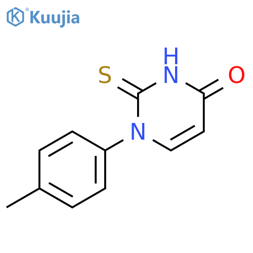 4(1H)-Pyrimidinone, 2,3-dihydro-1-(4-methylphenyl)-2-thioxo- structure