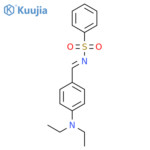 N-(1E)-4-(diethylamino)phenylmethylidenebenzenesulfonamide structure