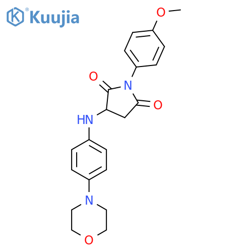 1-(4-Methoxyphenyl)-3-{[4-(morpholin-4-yl)phenyl]amino}pyrrolidine-2,5-dione structure