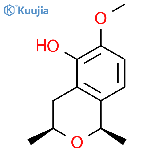 1H-2-Benzopyran-5-ol, 3,4-dihydro-6-methoxy-1,3-dimethyl-, (1R,3S)- structure