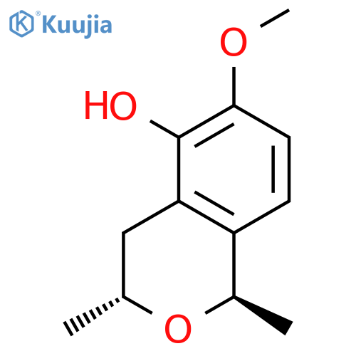 1H-2-Benzopyran-5-ol, 3,4-dihydro-6-methoxy-1,3-dimethyl-, (1R,3R)- structure