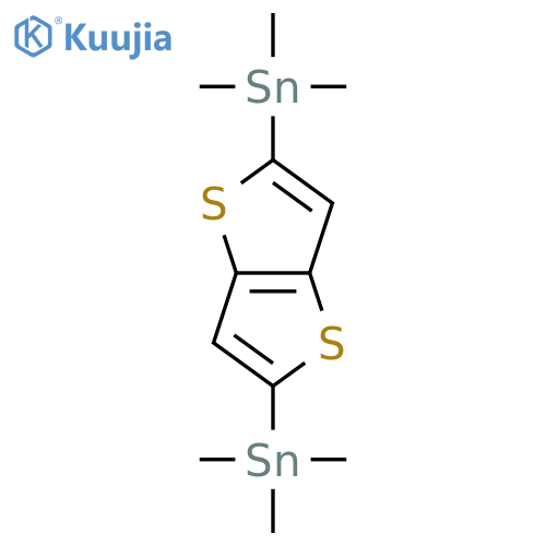trimethyl-(5-trimethylstannylthieno[3,2-b]thiophen-2-yl)stannane structure