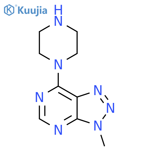 1-{3-methyl-3H-1,2,3triazolo4,5-dpyrimidin-7-yl}piperazine structure
