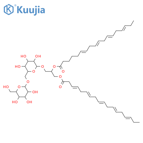 Glycerol 1,2-dialkanoates; Glycerol 1-(3Z,6Z,9Z,12Z,15Z-octadecapentaenoate) 2-(6Z,9Z,12Z,15Z-octadecatetraenoate), 3-O-[β-D-Galactopyranosyl-(1→6)-β-D-galactopyranoside] structure