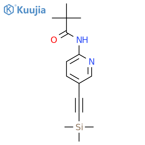 2,2-dimethyl-n-(5-trimethylsilanylethynyl-pyridin-2-yl)-propionamide structure