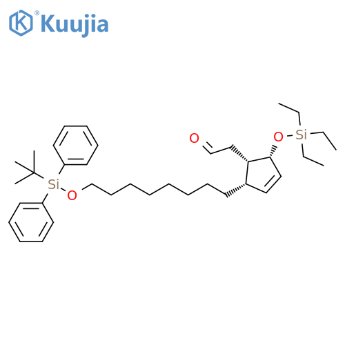 (1S,2S,5R)-2-[8-[[(1,1-Dimethylethyl)diphenylsilyl]oxy]octyl]-5-[(triethylsilyl)oxy]-3-cyclopentene-1-acetaldehyde structure