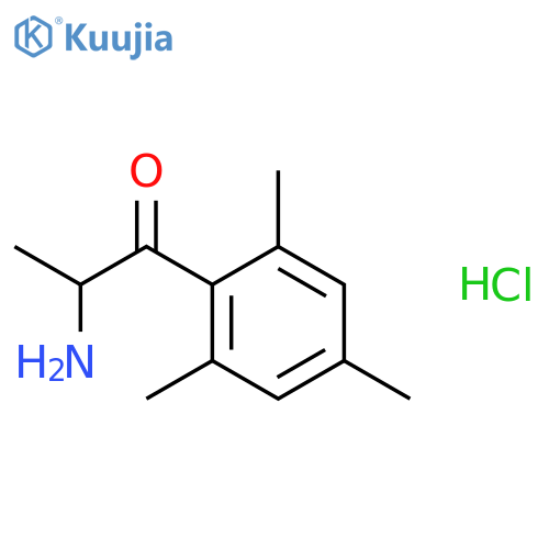 1-Propanone, 2-amino-1-(2,4,6-trimethylphenyl)-, hydrochloride structure