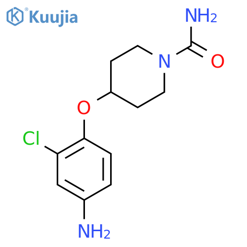 1-PIPERIDINECARBOXAMIDE, 4-(4-AMINO-2-CHLOROPHENOXY)- structure