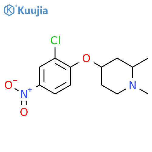 Piperidine, 4-(2-chloro-4-nitrophenoxy)-1,2-dimethyl- structure