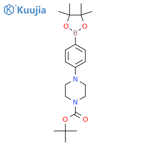 tert-butyl 4-[4-(tetramethyl-1,3,2-dioxaborolan-2-yl)phenyl]piperazine-1-carboxylate structure